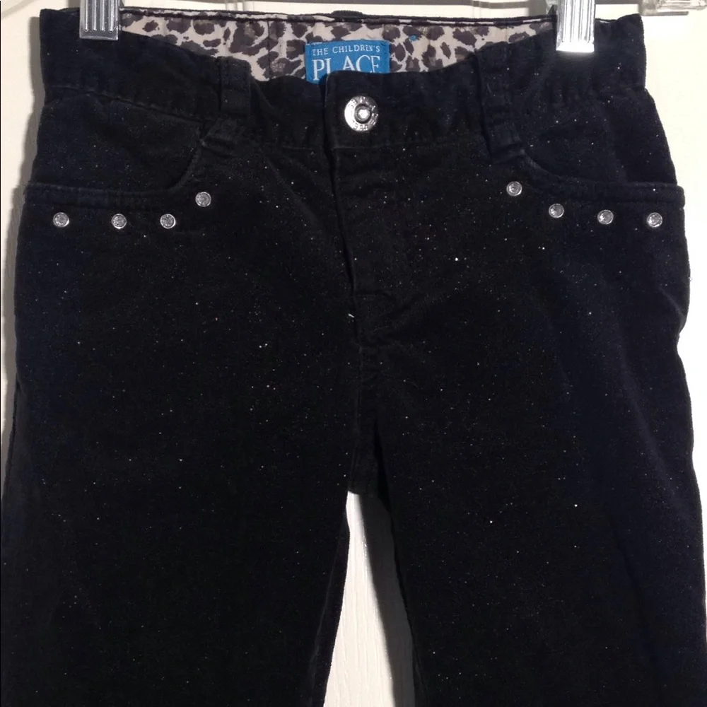 FINAL MARKDOWN Girl's Children's Place Sparkly Black corduroy Jeans 6